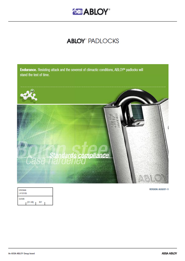 Abloy Padlocks Brochure