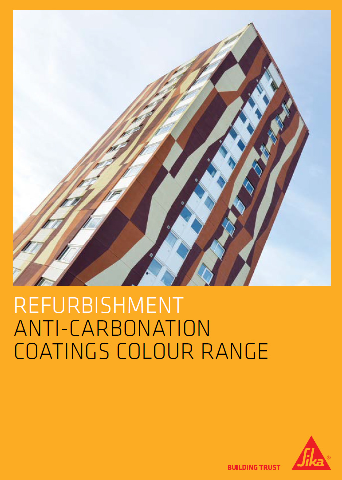 Refurbishment anti-carbonation coatings colour range Brochure